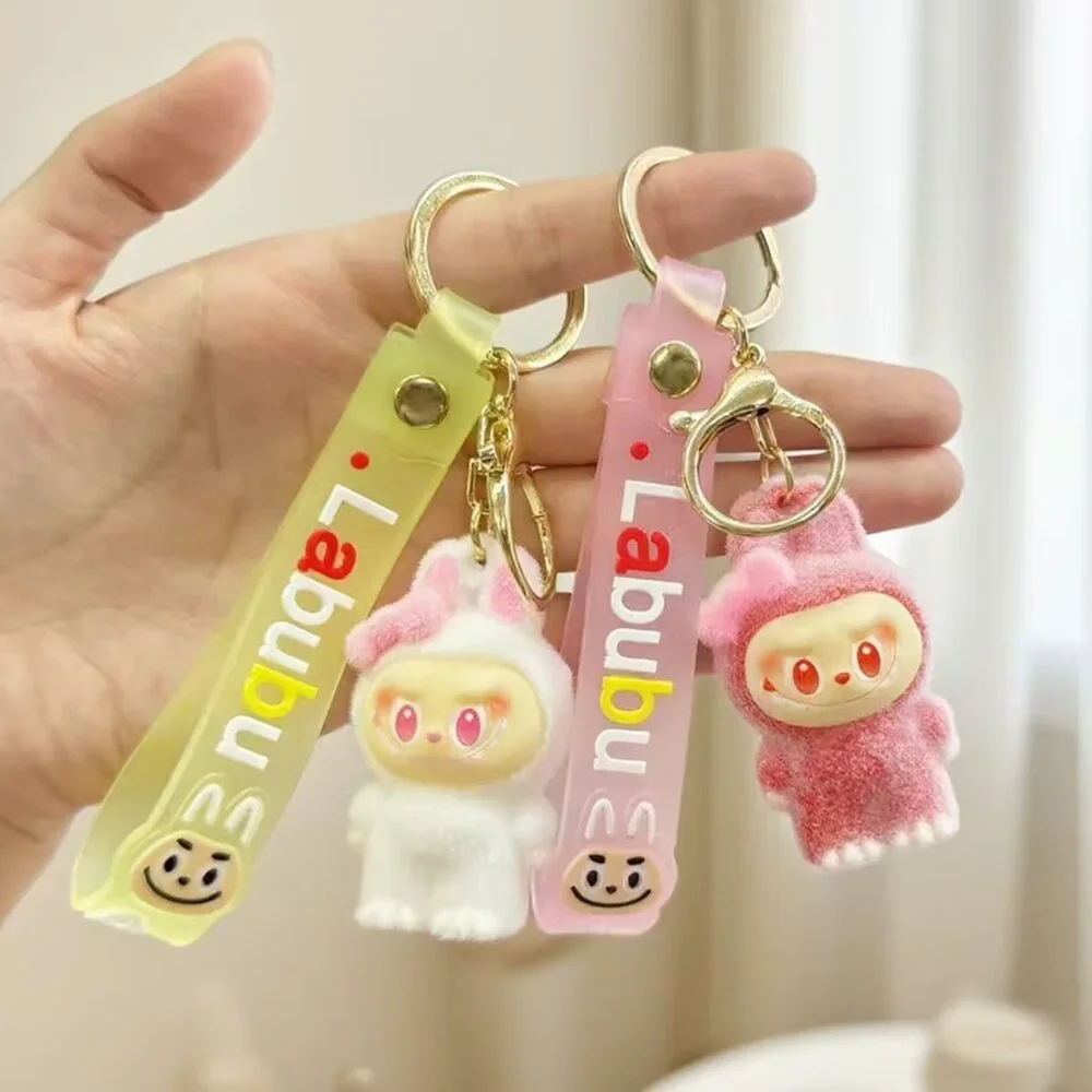 New Popular Hot! mini brown Mocha bunny Labubu Baby keychain dangeler figure - Picture 2 of 4